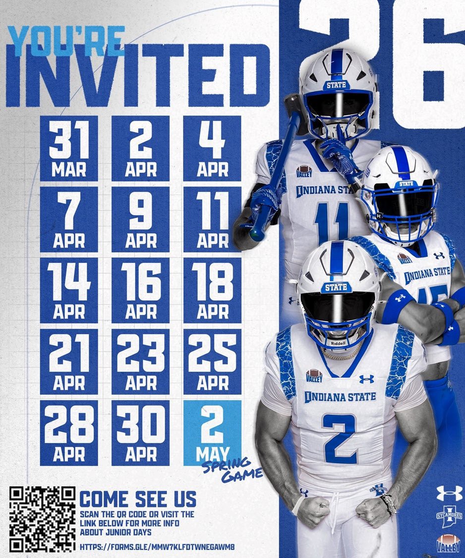 Nevionwright78's tweet photo. Thank you @IndianaStateFB for the invite looking forwards towards it!! @INDSportsReport @CmalryMallory @CoachDF2025
@CoachJTBear @CoachSteveMo
@Coach_BJarman @FBCoachHale @AdamDennisonFB @MicahHubley
@CPdogsfootball @WERCP @coachflyger @IndyWeOutHere https://t.co/V1O9KwRswc
