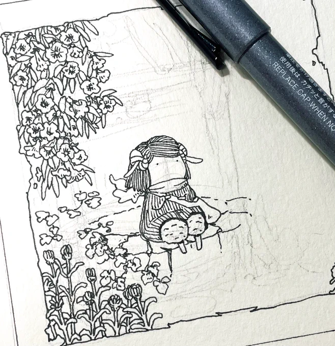 WIP
お花を咲き誇らせています。
I'm drawing the way flowers bloom in all their glory.

#Pavot 