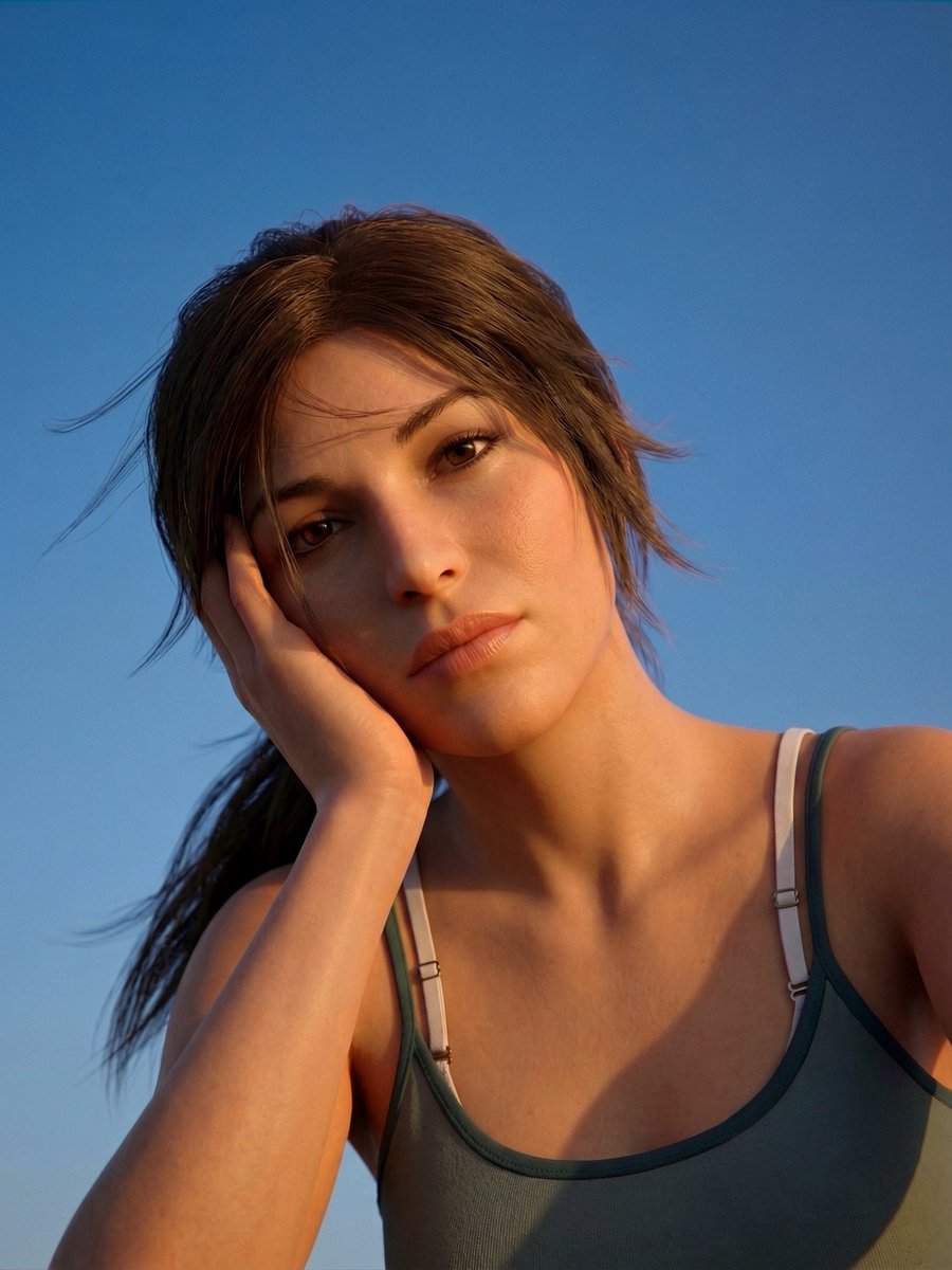 Lara Croft shares new photo:

“Hi”