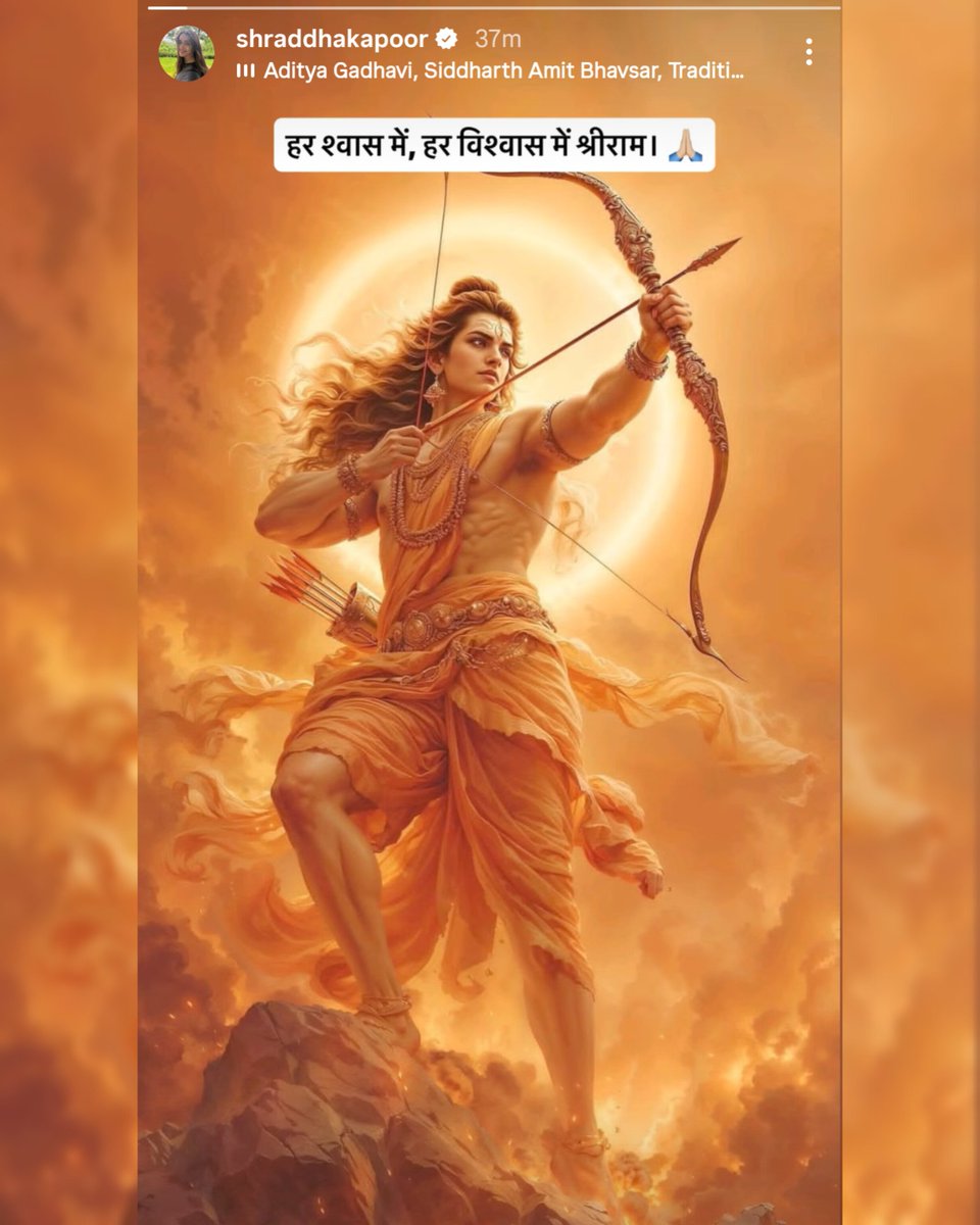 Shraddha Kapoor extends warm Ram Navami wishes to everyone through her Instagram stories.
#Ramnavmi