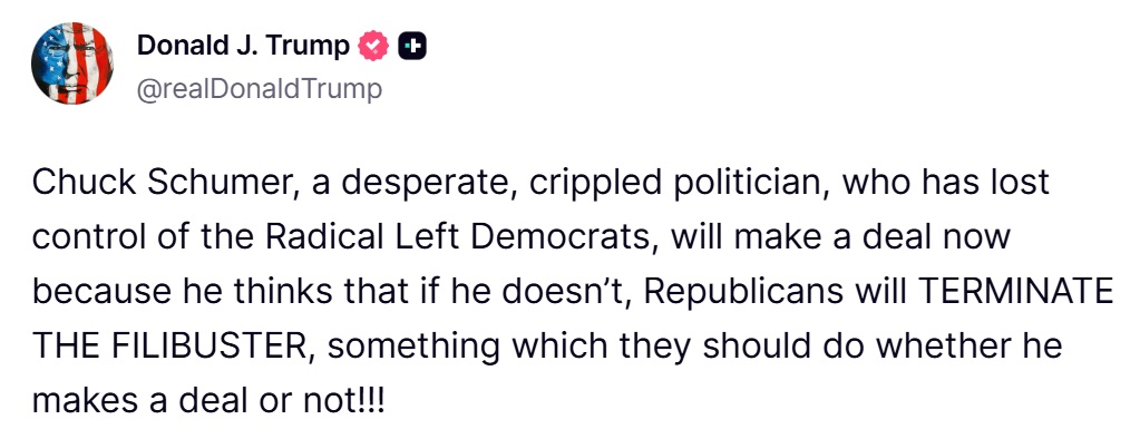 Commentary Donald J. Trump Posts From Truth Social tweet media