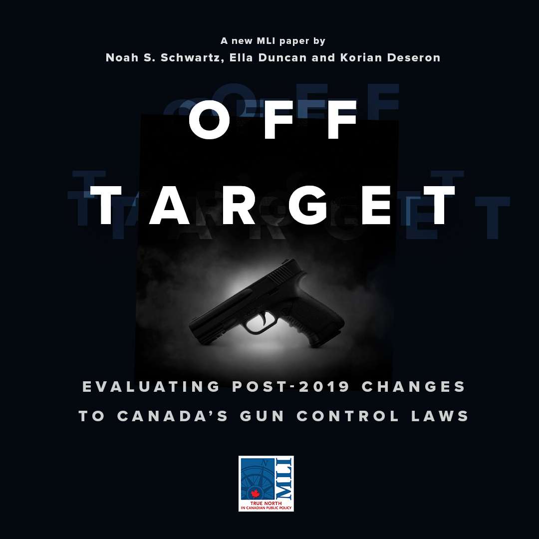 MLInstitute's tweet photo. “The pace of these changes, enacted first through order-in-council, and in the aftermath of tragedies both in Canada and the United States, raises questions as to the extent to which they are supported by evidence,” write @NoahSchwartzy, Ella Duncan, and Korian Deseron.

In the latest MLI paper, “Off target: Evaluating post-2019 changes to Canada’s gun control laws,” the authors reveal how policies such as the handgun freeze and the ban on so-called “assault-style” weapons have failed to enhance public safety.

Read full paper here⬇️