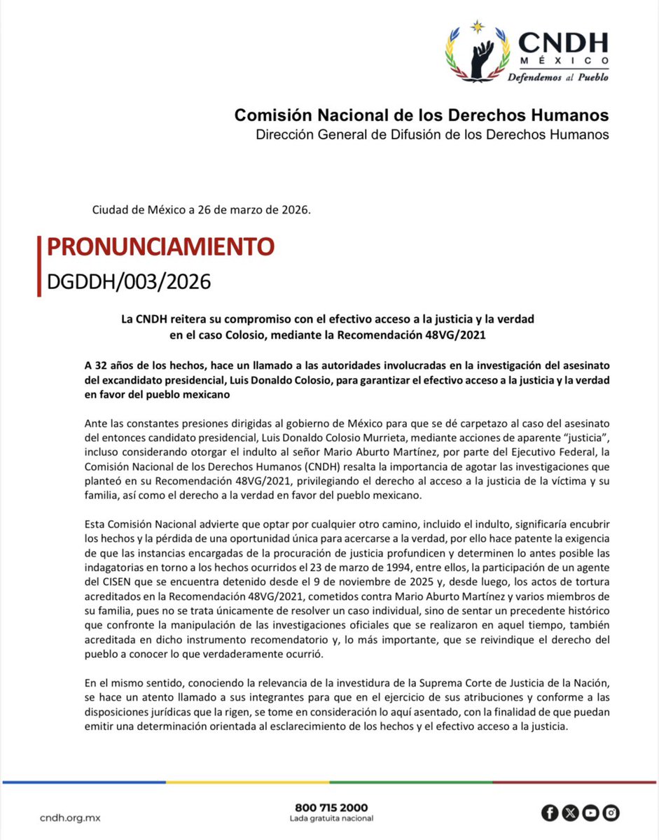 CNDH en México tweet media