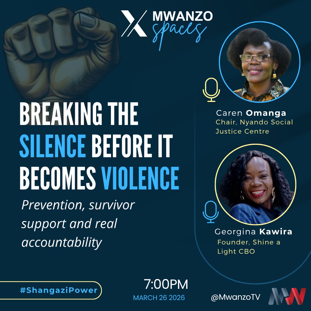 x.com/i/spaces/1yxBe… 
Join the conversation:

Shangazi Space
🗓️ 26th March 2026
⏰ 7–8PM

With Georgina Kawira sharing real, grounded lessons from the community.

Because prevention starts with truth.

#ShangaziSpace #EndGBV