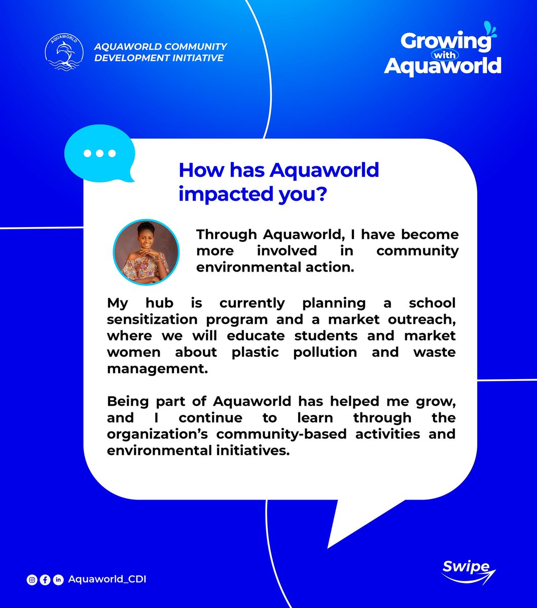 🌍 𝗜𝗺𝗽𝗮𝗰𝘁 𝘀𝘁𝗮𝗿𝘁𝘀 𝘄𝗶𝘁𝗵 𝗼𝗽𝗽𝗼𝗿𝘁𝘂𝗻𝗶𝘁𝘆.

From a clean-up volunteer to driving community awareness—Damilola’s journey shows how young people can lead change.