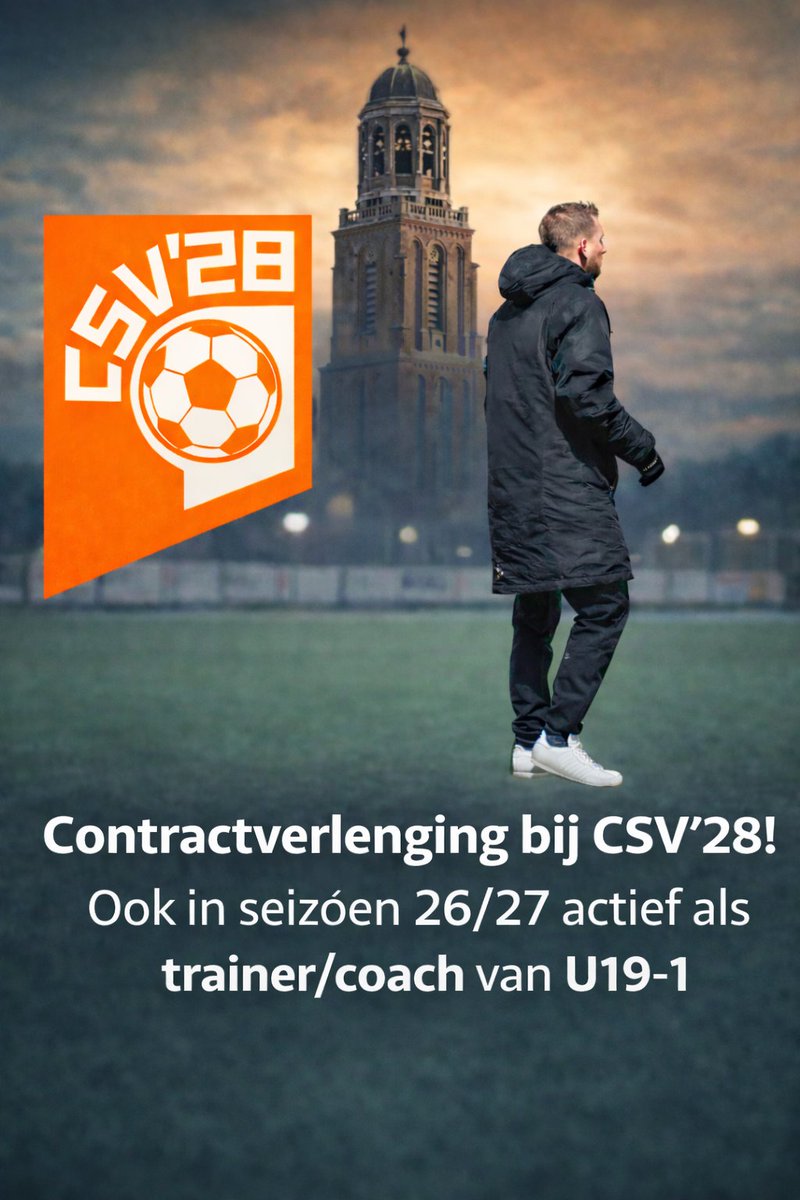 Blij om mijn contract weer met een jaar te verlengen. Goed naar mijn zin bij CSV'28 en mooie gretige groep om mee te werken.