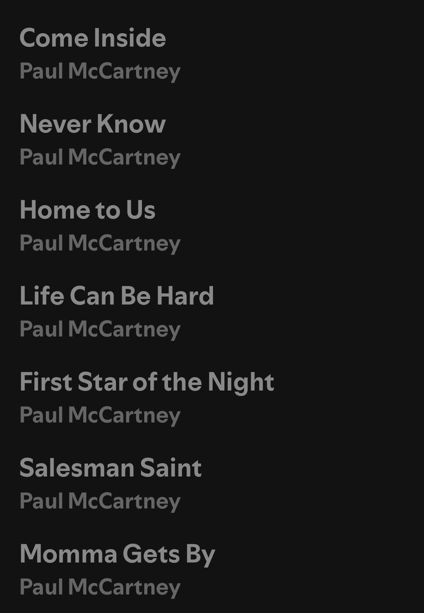 Este es el tracklist del nuevo disco de #PaulMcCartney The Boys of Dungeon Lane. Se lanza el 29 de Mayo. Tiene 14 canciones. Producido pot Andrew Watt. Primer avance: “Days we left behind” ya en todas las plataformas.