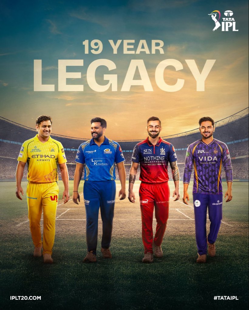 mufaddal_vohra's tweet photo. The 19 year legacy of the IPL. https://t.co/8KYlup2fp2