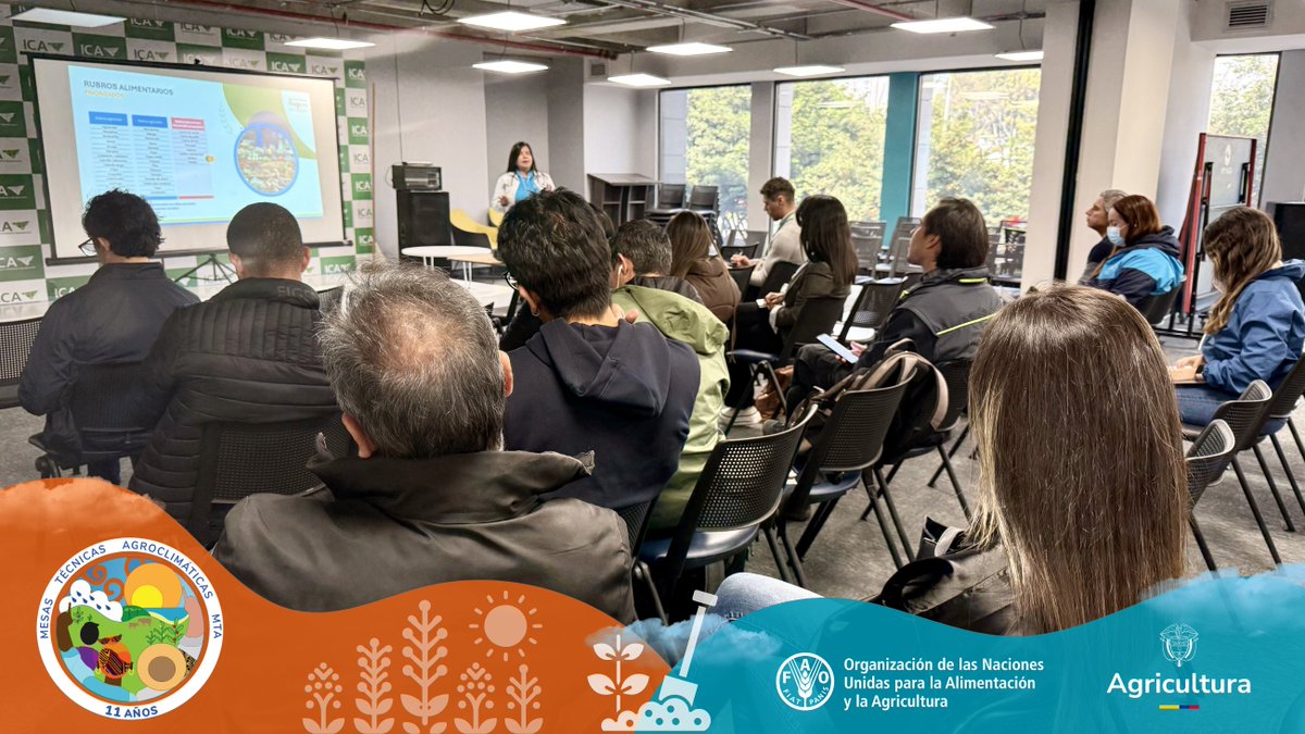 FAO_Colombia's tweet photo. Avanza la #MesaTécnicaAgroclimática de #Cundinamarca.

Junto a @ICAColombia, @CundinamarcaGob, @RegionCentral, @CAR_Cundi, @UniversidadUNAD. Iniciamos jornada con participación del proyecto #AliméntatedeRegión y el Sistema de Abastecimiento Regional Agroalimentario (SARA). https://t.co/eUeGbpmwx1