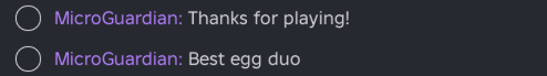 mayrocksvt's tweet photo. It was an honor playing with you today in Dandy's World @MicroGuardians ⭐

Our Eggson duo made it far 🥚🥚Even though you fell on floor 16, I managed to reach floor 20 and encounter Twisted Bassie.

"Best egg duo" — I'll remember that moment!

Thanks for the awesome run 🙌 https://t.co/iDaPW4IQLS