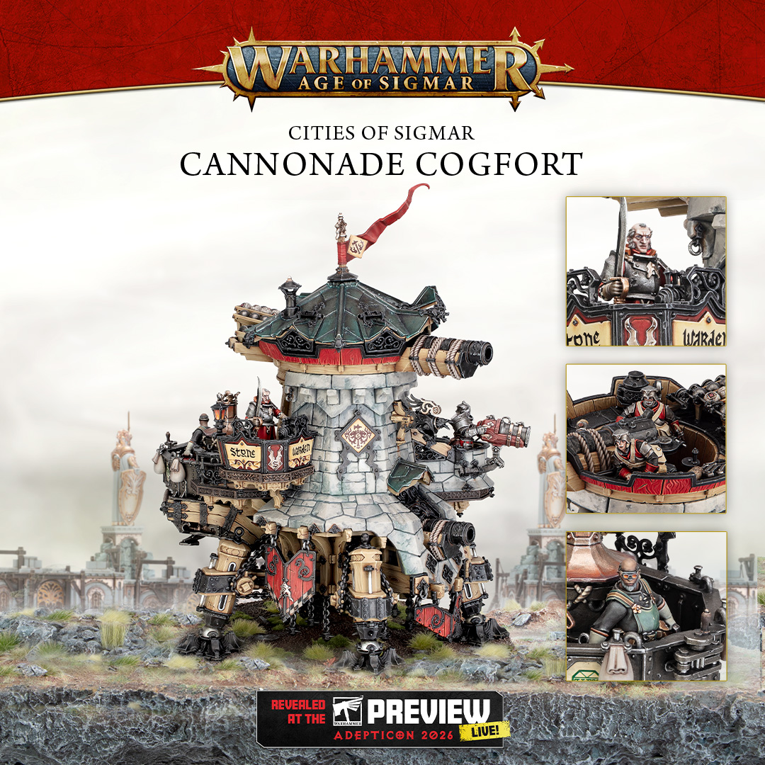 ontabletop's tweet image. Cogforts! Check out the brand-new miniatures for the Cities of Sigmar popping up for this edition of #Warhammer #AgeOfSigmar plus plenty more beastsofwar.com/news/new-spear…