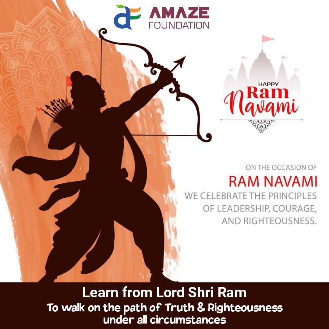 AmazeFoundation's tweet photo. 🚩 Happy Ram Navami 🚩

#RamNavami #IndianFestival #HappyRamNavami #Celebration https://t.co/sqh2x9kTaU