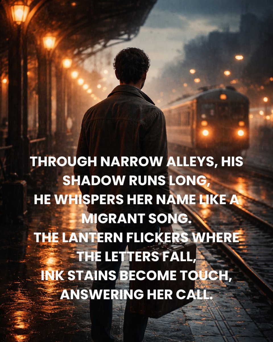 memoryofash's tweet photo. Between departures, I learned how silence says your name
Miles grew between us, yet every road still ends the same
#Poetry #PoetryCommunity #WritersOfX #PoetLife #SpilledInk #PoetryLovers #VerseOfTheDay #InkAndSoul #CreativeWriting #PoemOfTheDay https://t.co/LTJVz1ye27