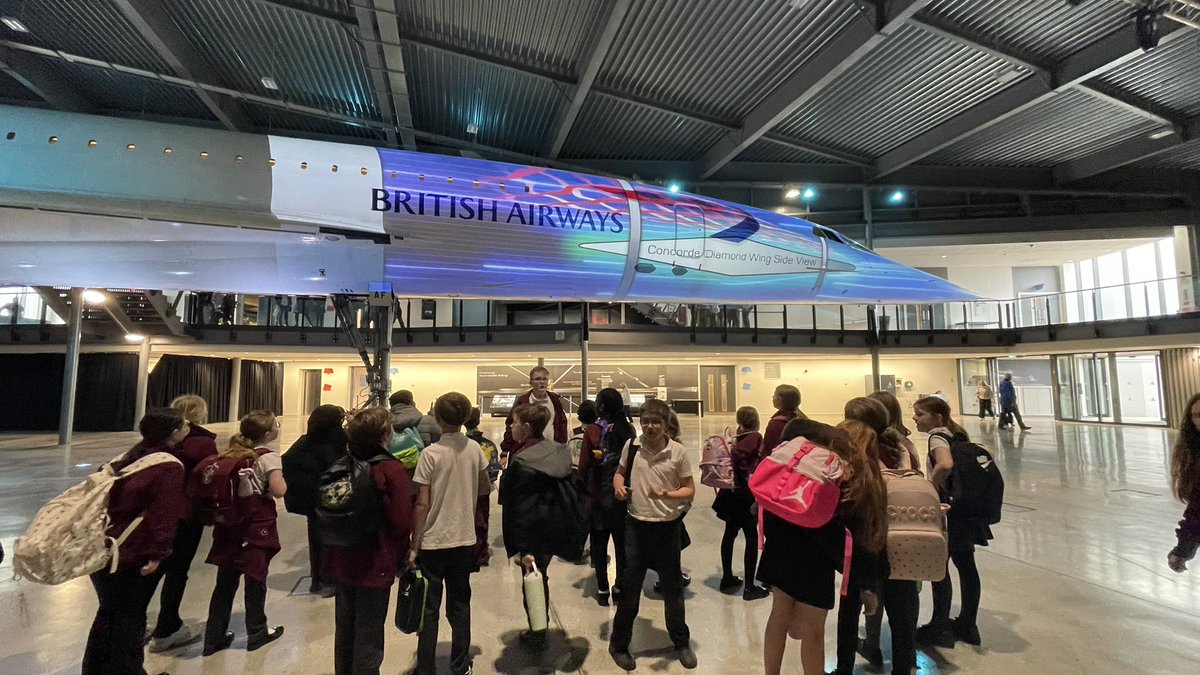 LPStAnnes's tweet photo. We have had a brilliant day at Bristol Aerospace learning all things aviation and space travel! We have learnt about forces such as air resistance and gravity and even created our own aerodynamic rockets! It was incredible to be a ‘passenger’ board Concorde too! ✈️🚀 https://t.co/d9PKvaEYYL