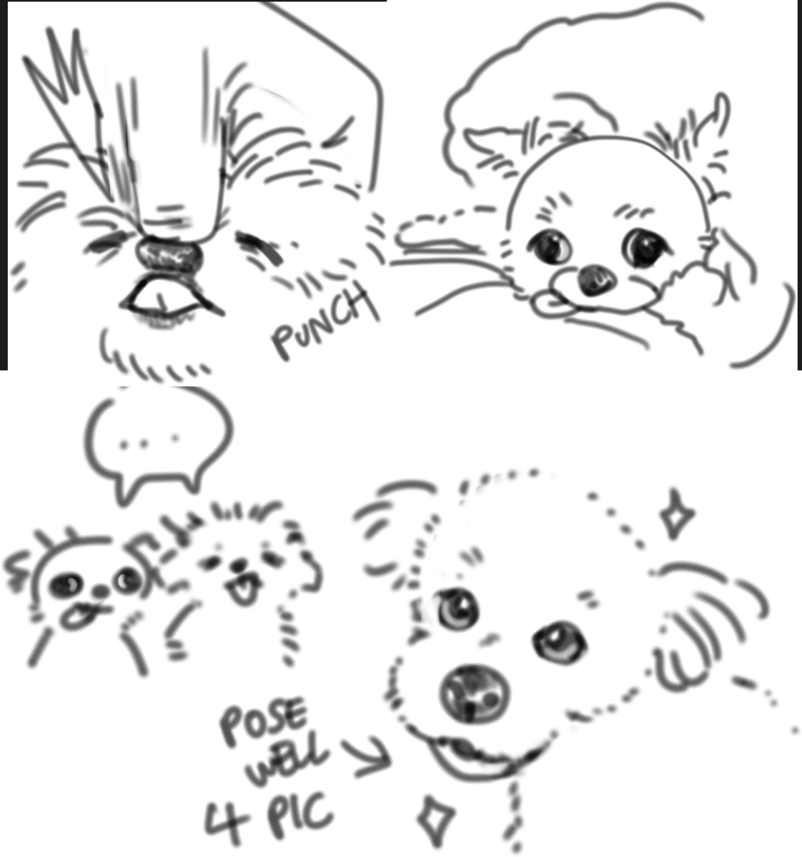 I drew my friends' dogs too!!!