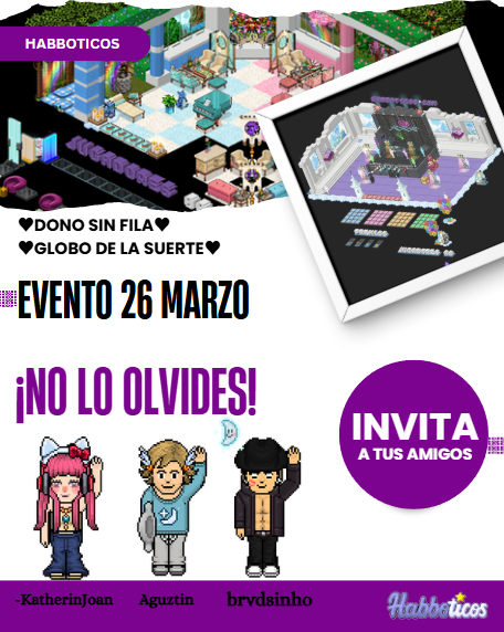 HabboticosES's tweet photo. 🎵 HOY EN HABBOTICOS 📷 ¡Una noche mas, nuestros DJs pondrán el ritmo a los juegos! 📷

@habbokathej 
Dj Aguztin
Dj brvdsinho

📷Te esperamos 💜

⬇️Link de nuestra sala ⬇️
https://t.co/1qZpeLljE4 https://t.co/gpevga4pMe