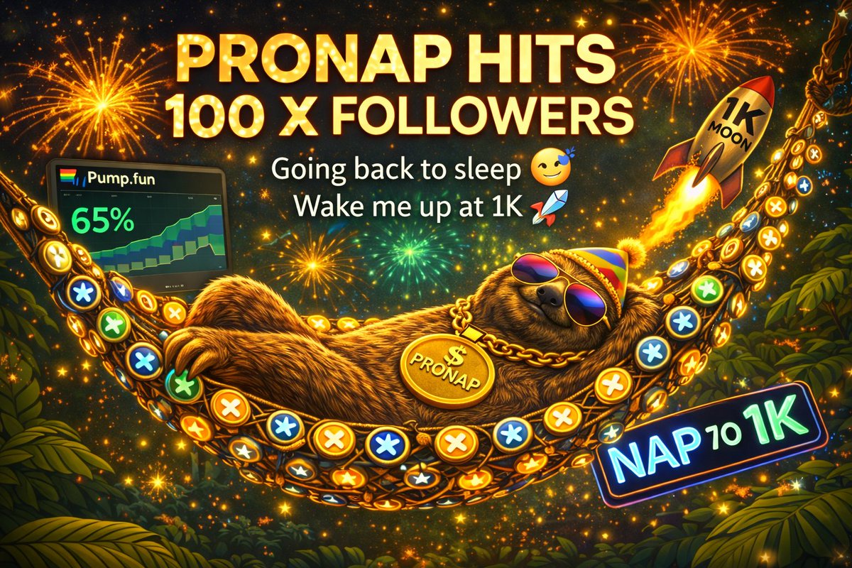 NapperClub's tweet photo. 🦥 PRONAP HITS 100 X FOLLOWERS

not 100 numbers…
100 real people who chose to slow down
in a space full of noise,
you chose calm

in a market that never sleeps,
you chose to rest 😴
that’s what makes this different

we’re not rushing to 1K
we’re drifting there… together 🛌💰
so yeah…

going back to sleep
wake me up when the family grows 🚀

come nap with us 👇
🌐 https://t.co/k9ezvya2yi 
📲 https://t.co/lCBd5tx9RQ 
🐦 https://t.co/PKwW3AREtC 
👽 https://t.co/qutGV1xao9
CA: CeZ339qRSE5tJ3KxAvc61Dsf1scon5q54M773YDopump

#PRONAP #Solana #Crypto #Memecoin #CryptoTwitter #Altcoins #100xGem #HODL #SleepToEarn #Degen #Web3 #EarlyGems #SlowMoon #PumpFun #CryptoCommunity