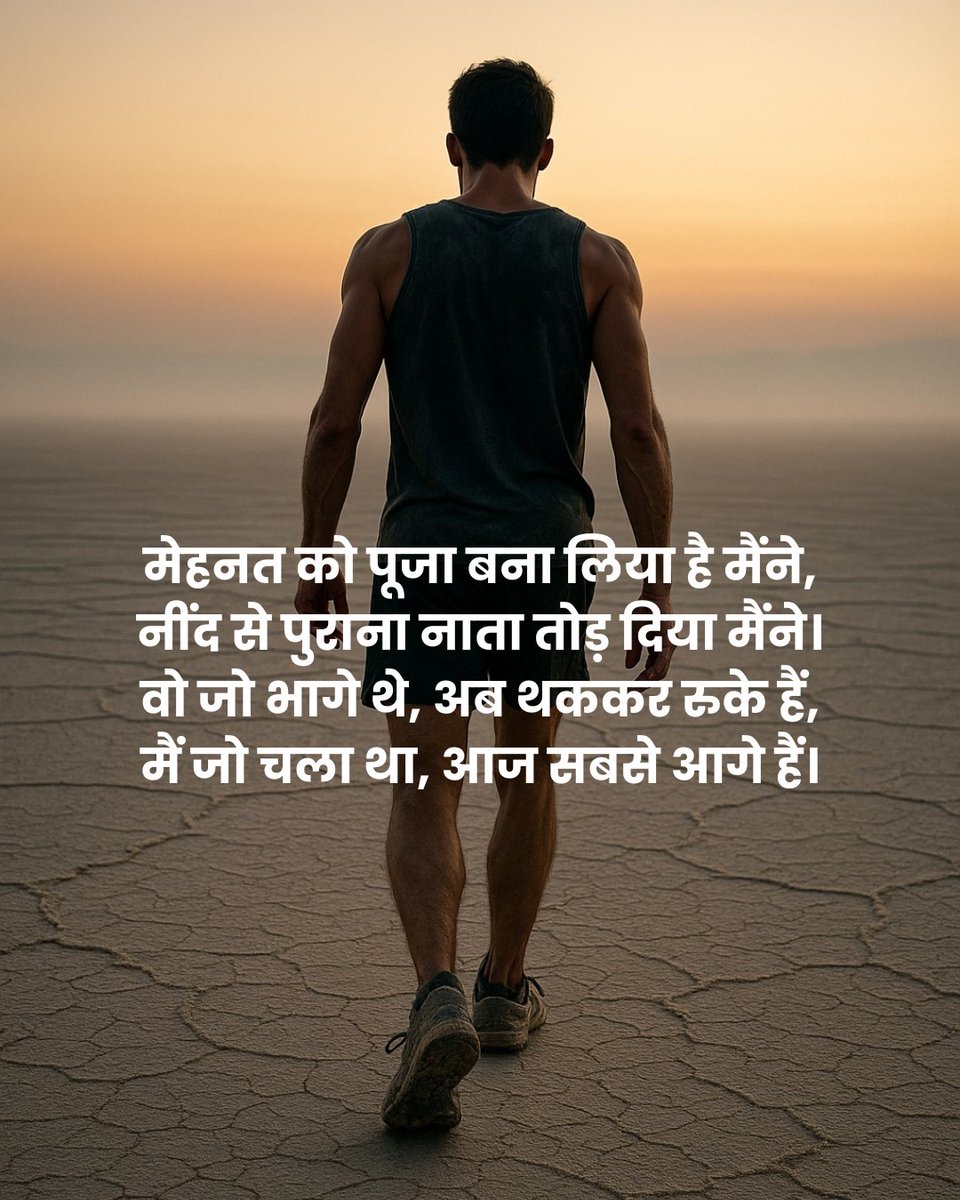 memoryofash's tweet photo. धूप ने जलाया तो हिम्मत और मज़बूत होती गई
हम चलते रहे चुपचाप, और किस्मत खुद लिखती गई
#Poetry #PoetryCommunity #WritersOfX #PoetLife #SpilledInk #PoetryLovers #VerseOfTheDay #InkAndSoul #CreativeWriting #PoemOfTheDay https://t.co/fplBxN6MbY