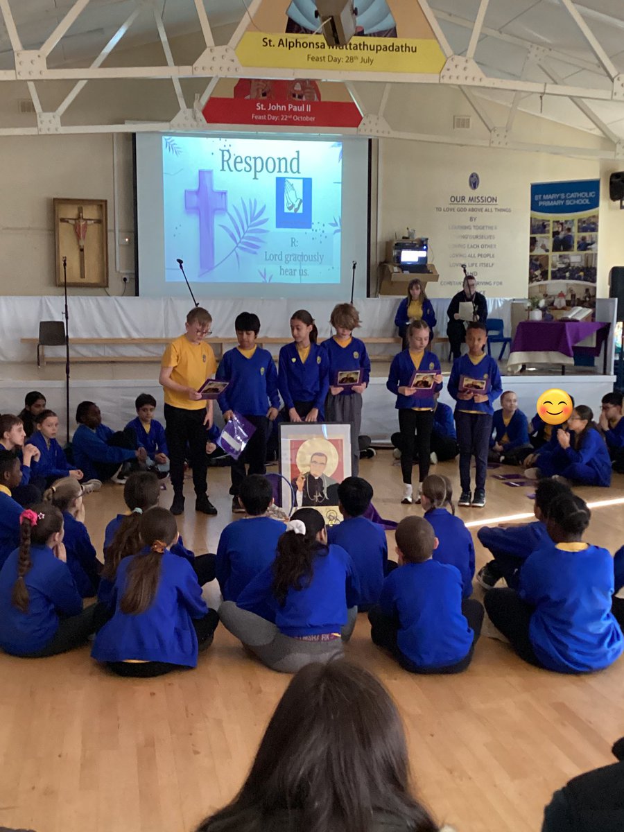 Thank you #6O for leading such a beautiful prayer service and #6R for supporting them. Thank you also to our parents who came and shared such a wonderful service for our class feast St Oscar Romero which was celebrated on Tuesday 24th March. #RE #prayerandliturgy #prayerservice