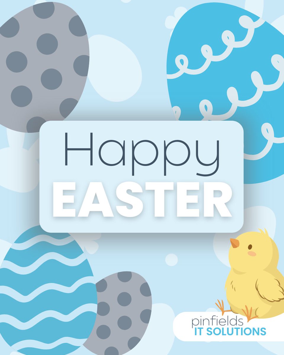 Happy Easter from the Pinfields IT team 🐣

Our office is now closed for the Easter weekend, re-opening at 8:30am on Tuesday 7th April.

#happyeaster #easterweekend #pinfieldsit