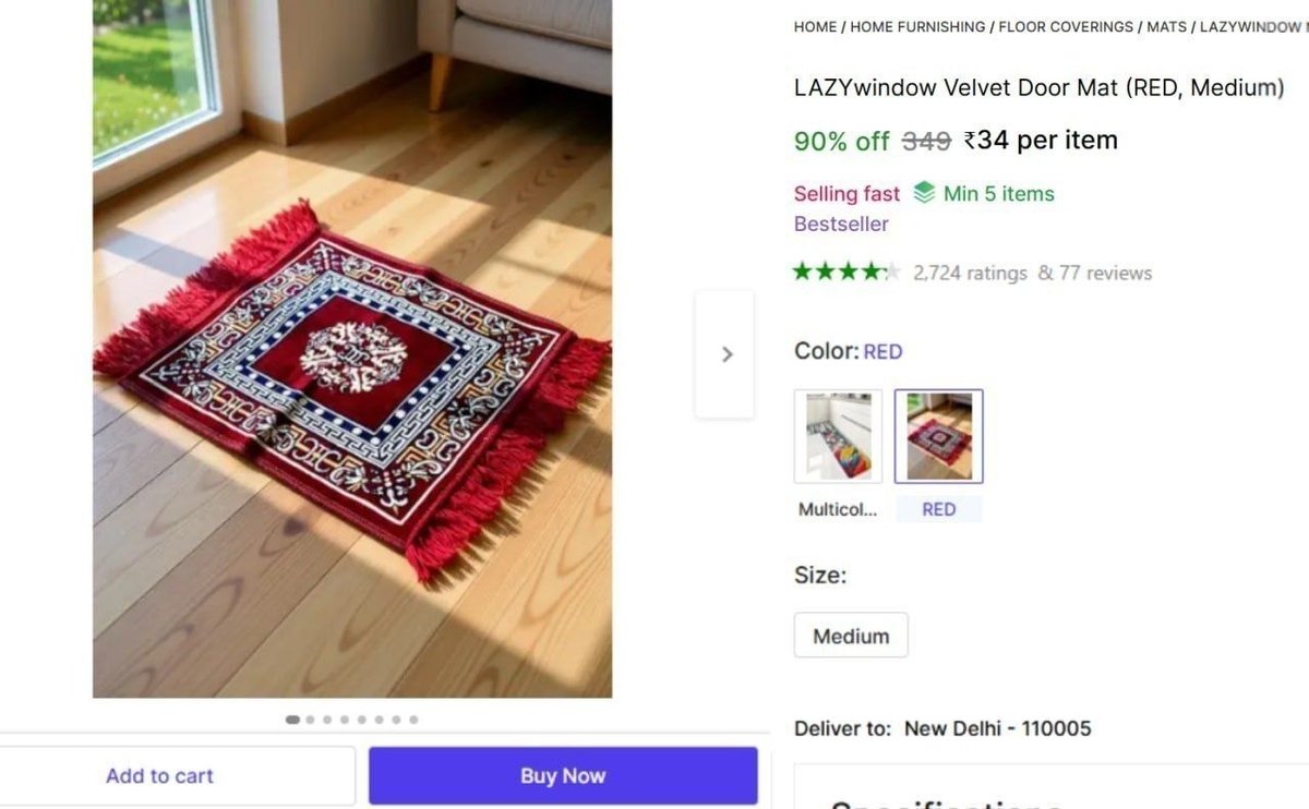 venkataruna's tweet photo. 💥 Grab : Puja Red Mat @ ₹34

https://t.co/vPZswhVxyJ https://t.co/XPyW3R8SiR