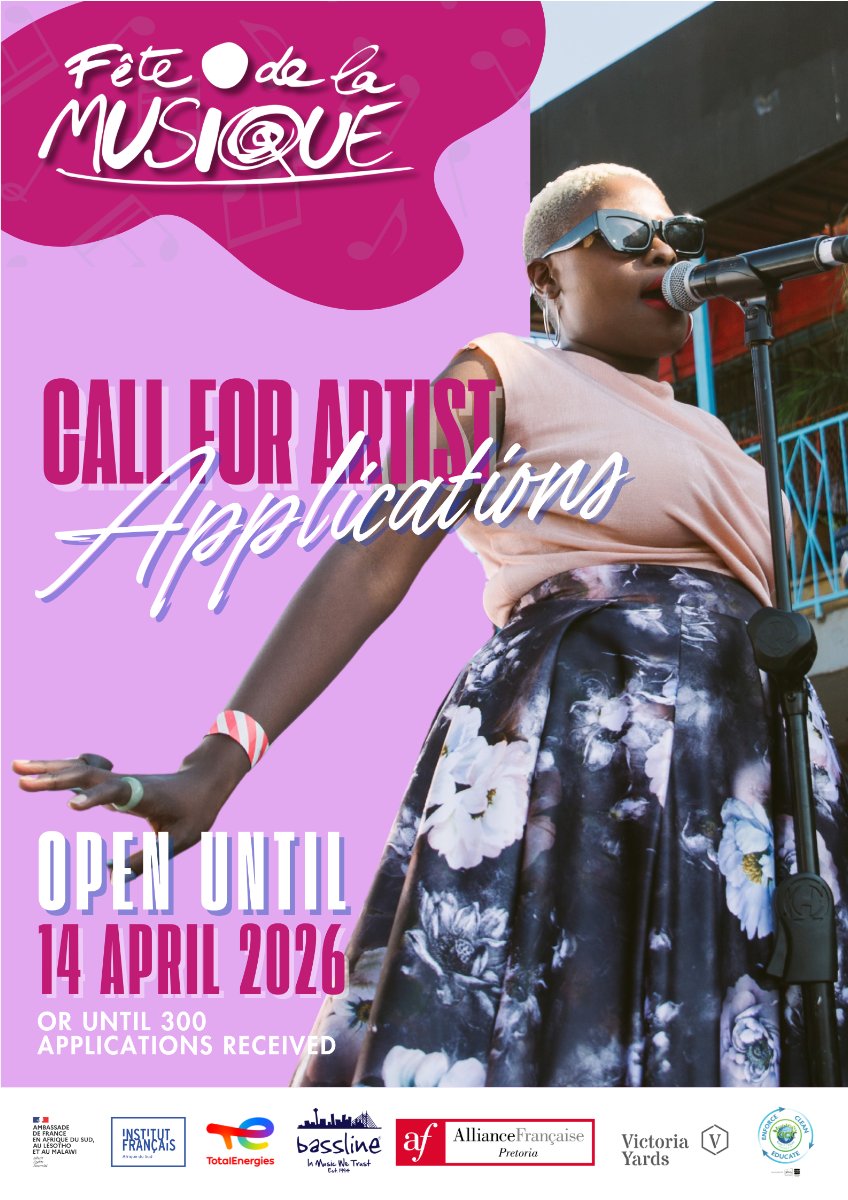 AF_Pretoria's tweet photo. The French Institute of South Africa (IFAS) announces the opening of the call for performing artists for the 2026 edition of Fête de la Musique, which marks the festival’s 15th edition in South Africa. 

Read more: https://t.co/xoxMcJMr4H https://t.co/P6pDLiULwD