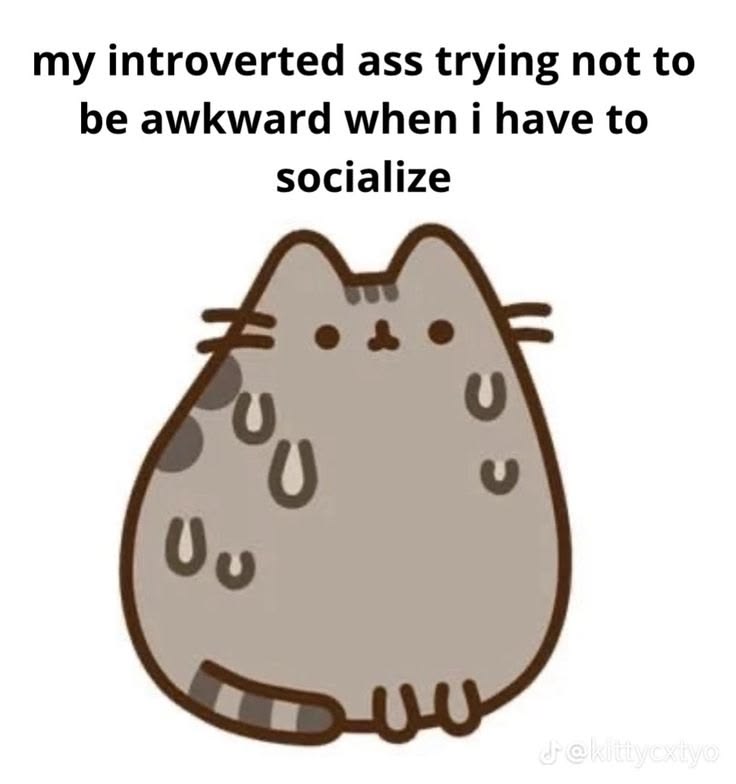 Pusheen parody account tweet media