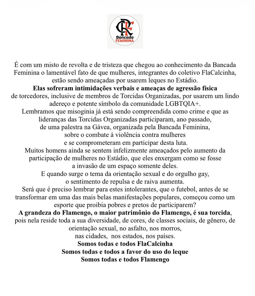 Bancada Feminina do Flamengo tweet media