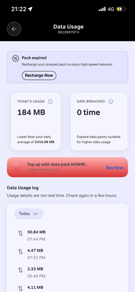 theprakharr's tweet photo. 184 MB is not equal to 1.5 GB
How did my pack expire?
This is a daily level scam that I’m facing
@airtelindia https://t.co/qGsnp0vXb7