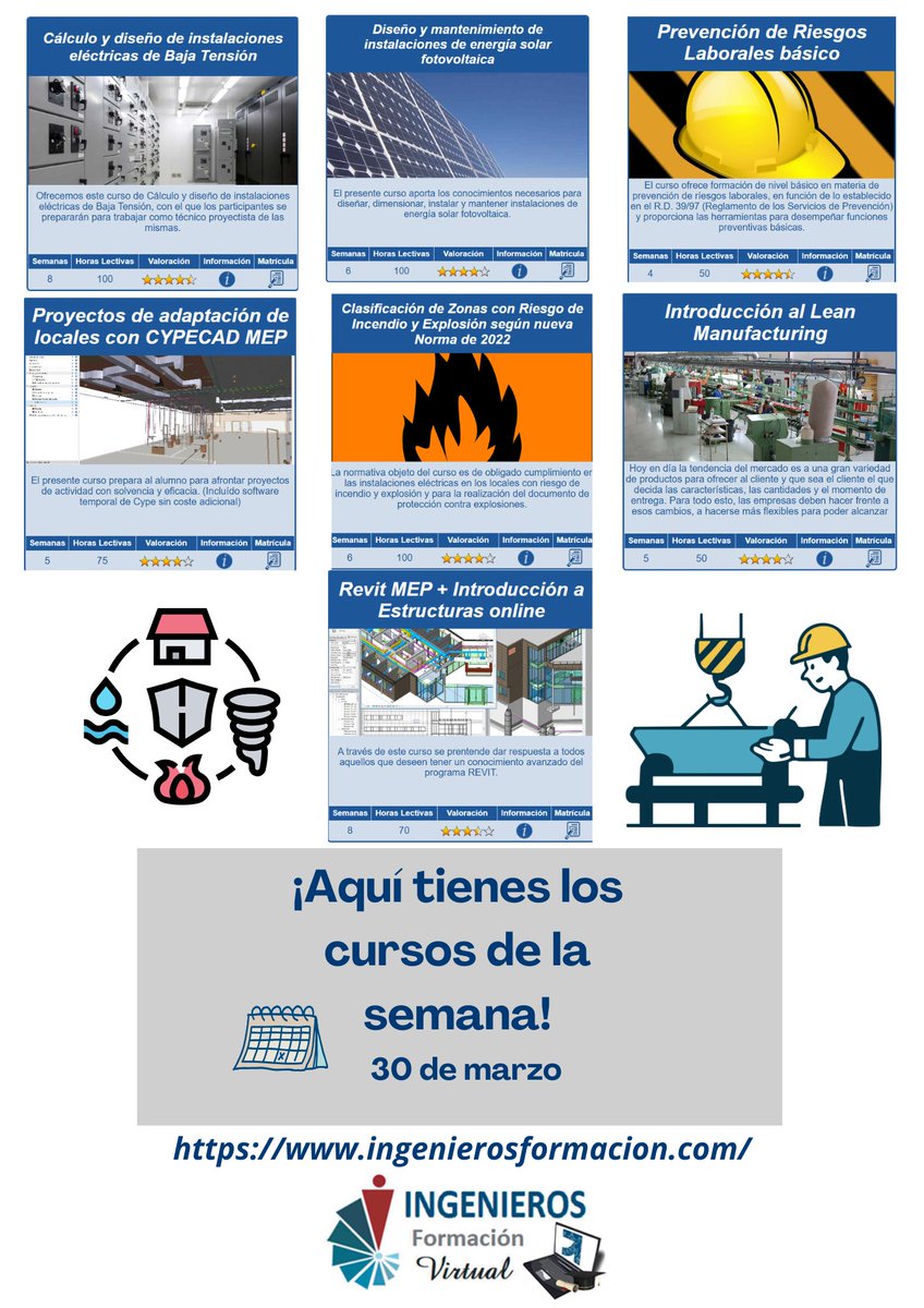cogiti's tweet photo. 📚 Cursos de la semana en Ingenieros Formación COGITI.

🎓 Formación técnica y 100 % online para seguir creciendo profesionalmente.

🚀 Actualiza tus competencias y prepárate para nuevos retos.

👉 https://t.co/A1vYdEjemy

#COGITI #IngenierosFormación #Ingeniería #FormaciónOnline https://t.co/a4PIKqbDoP