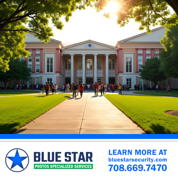Effective school security supports administrators, protects staff, and ensures students can focus on what matters most. Safety in education should be steady and handled by professionals who understand the stakes.

Explore our approach to school safety at bluestarsecurity.com