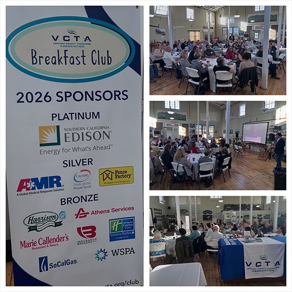 VCTaxpayers's tweet image. #Limoneira 🍋 in Santa Paula was the site of the #VCTA March 2026 Breakfast Club. The subject? The Santa Paula Hospital. A hotly discussed topic. Stellar turnout at the event. Thanks, Limoneira and Harold Edwards for providing the meeting space.