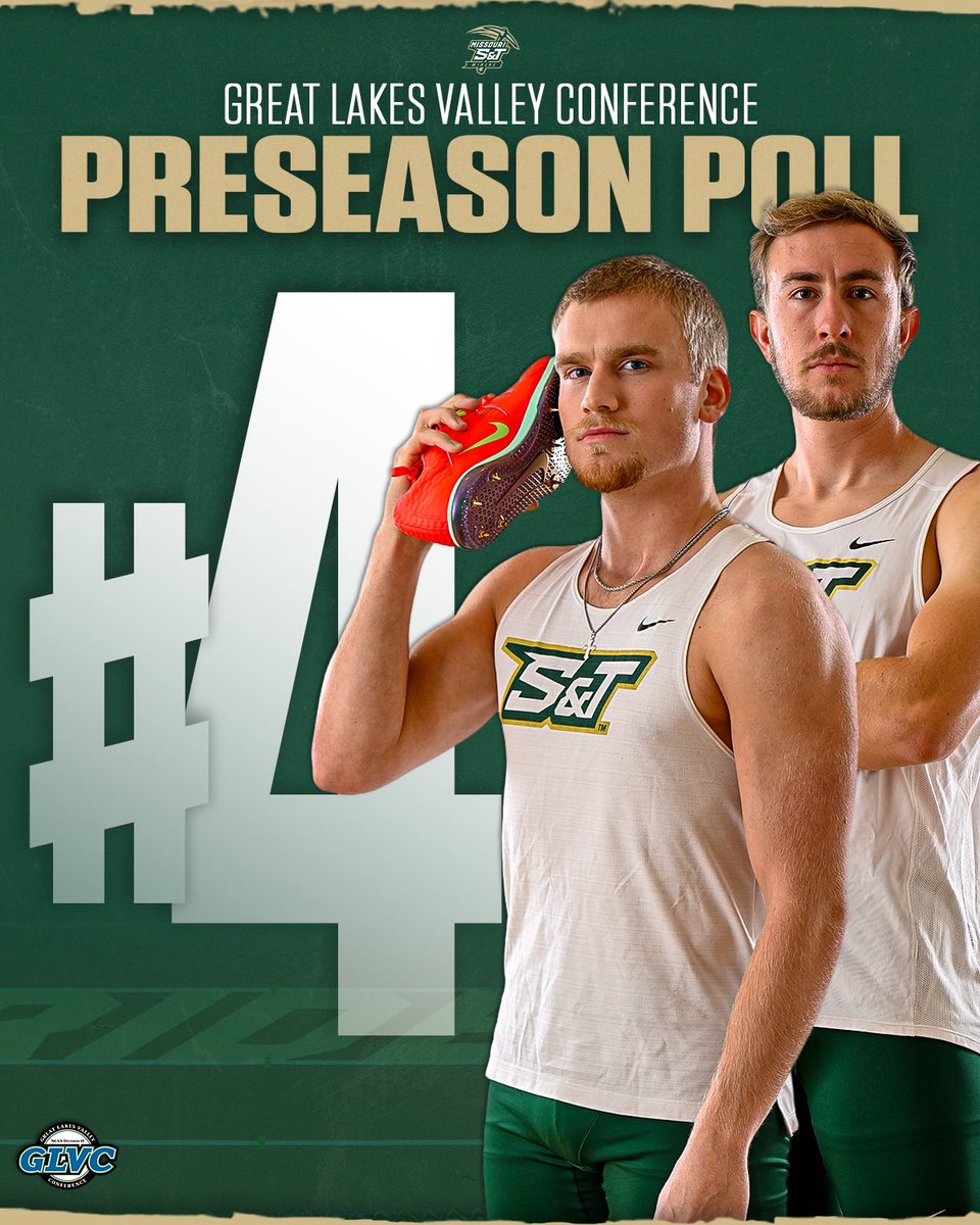 minersports's tweet photo. #️⃣4️⃣

Your Missouri S&amp;T men’s outdoor track &amp; field team checks in at #4 on the @glvcsports Preseason Poll‼️

#MinerPride https://t.co/N4aQvcPpkB