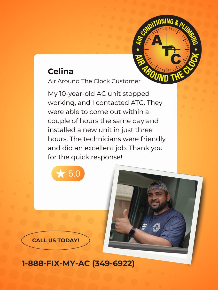 Air Around The Clock AC & Plumbing tweet media