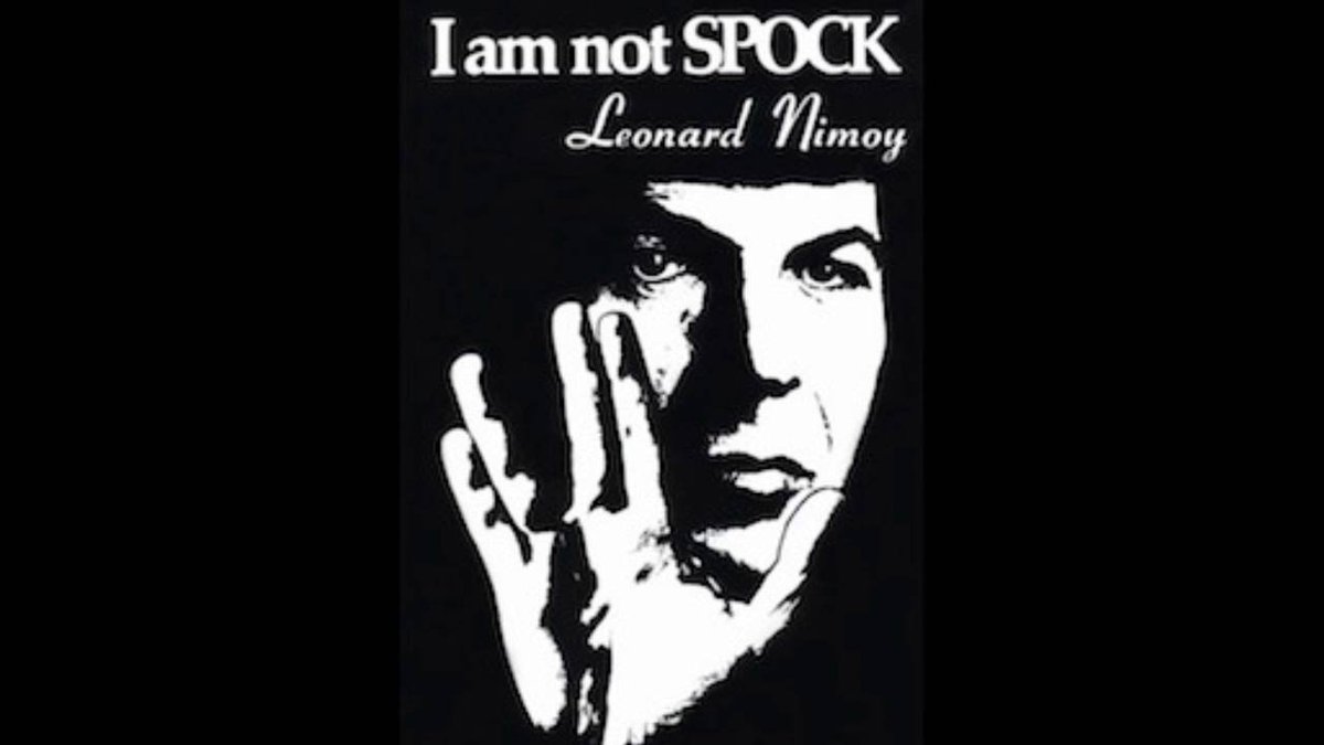 DT2ComicsChat's tweet photo. What comes to mind when I think of Nimoy is a man that was very very good at his various crafts: acting, writing, directing.
I see a man that so defined a character until he had to write a book entitled 'I Am Not Spock.'
Then had to come back later and say
'Well I guess I am Spock.'
That's how you know when you've reached icon status.