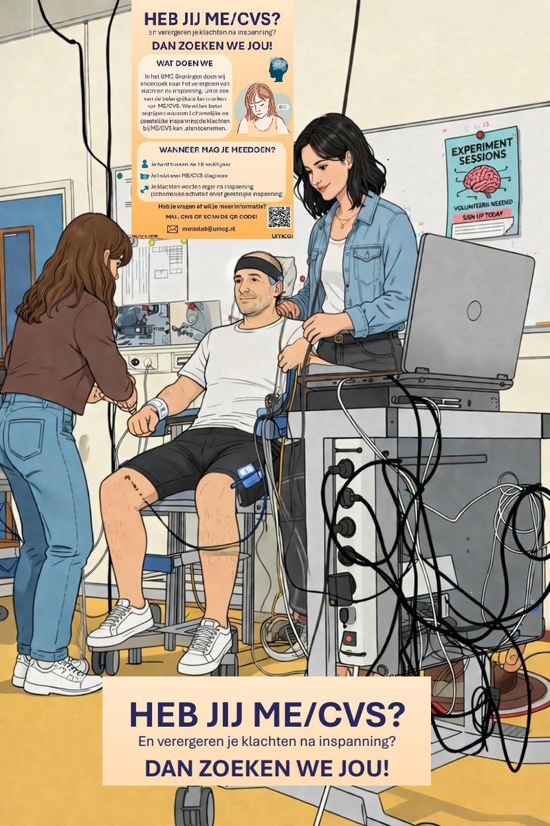 Afgelopen dinsdag en woensdag de 2e en 3e onderzoeken naar PEM bij het UMCG. 
 “Post-exertional malaise”, een startpunt om ME/CVS te bestuderen en te begrijpen
De komende 2 weken nog 2 onderzoeksdagen in de MRI scanner te gaan.

<a href="/ZonMw/">ZonMw</a> 
#mecvs #umcg #PEM #MECFSlines #ZonMw
