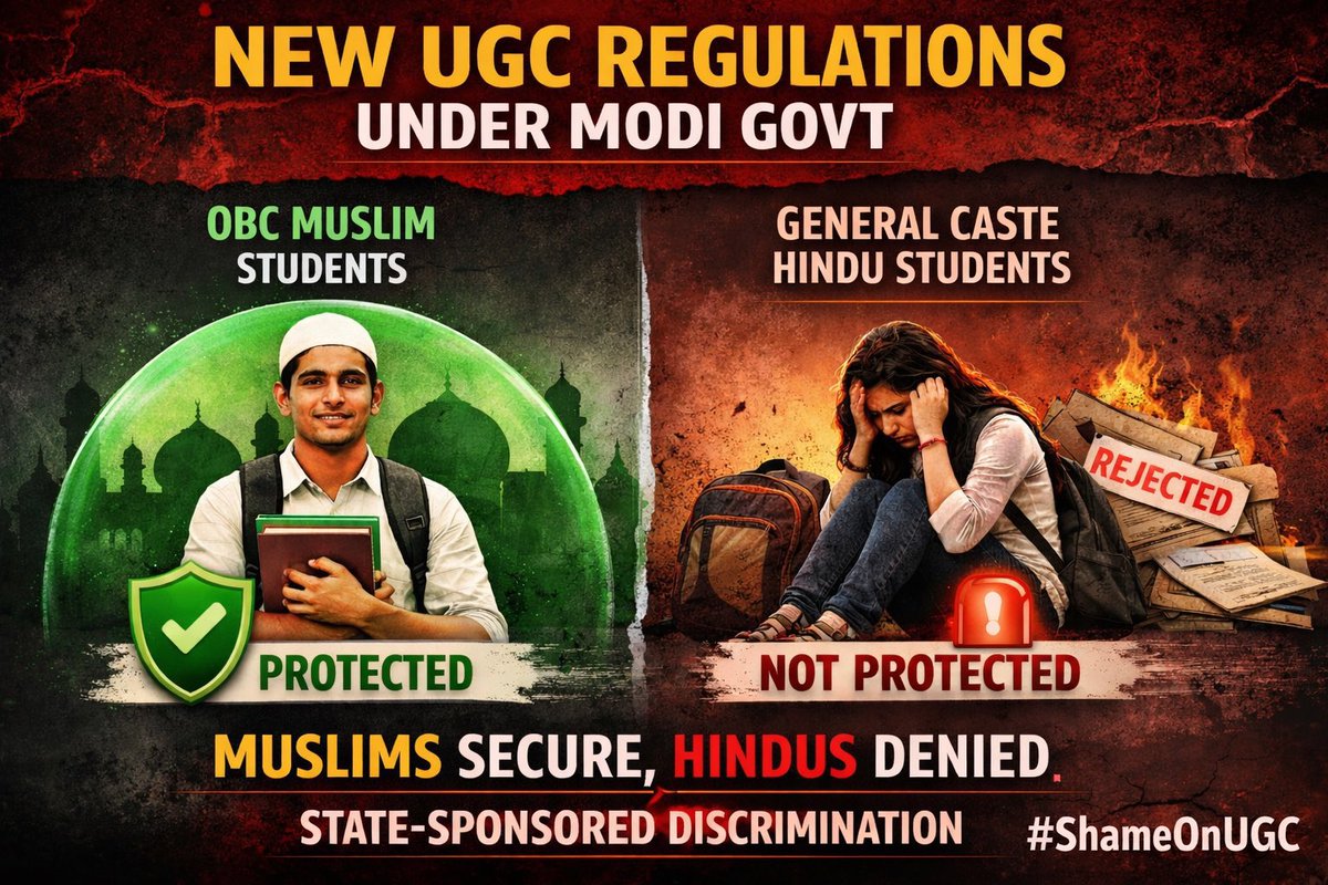 RituRathaur's tweet image. Yeah … that’s why your govt came out with most draconian, discriminatory. Genoxidal
#UGCact