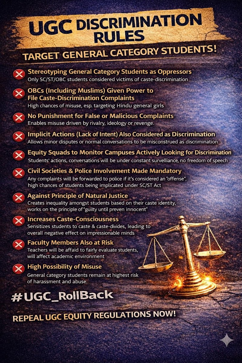 RituRathaur's tweet image. Yeah … that’s why your govt came out with most draconian, discriminatory. Genoxidal
#UGCact