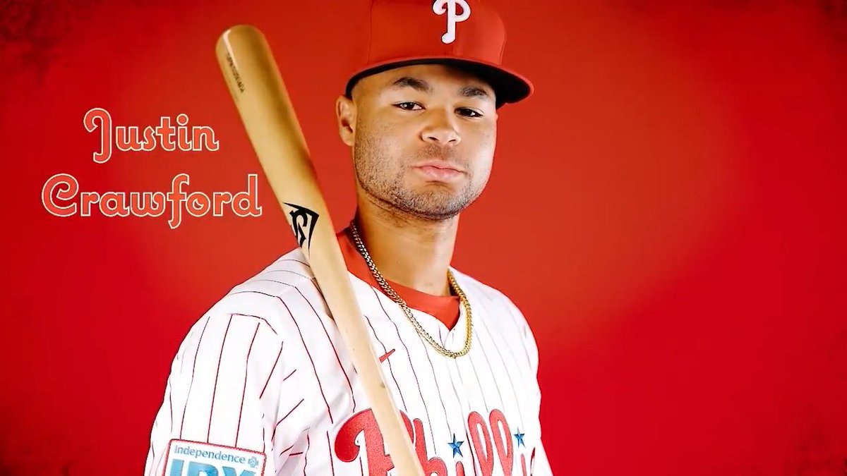 Starting in center field and hitting 9th for the @Phillies on #OpeningDay, Justin Crawford!