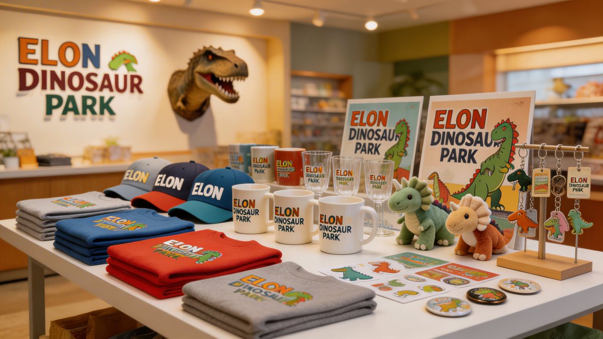 Dinosaur Park Gift Shop Merchandise Display