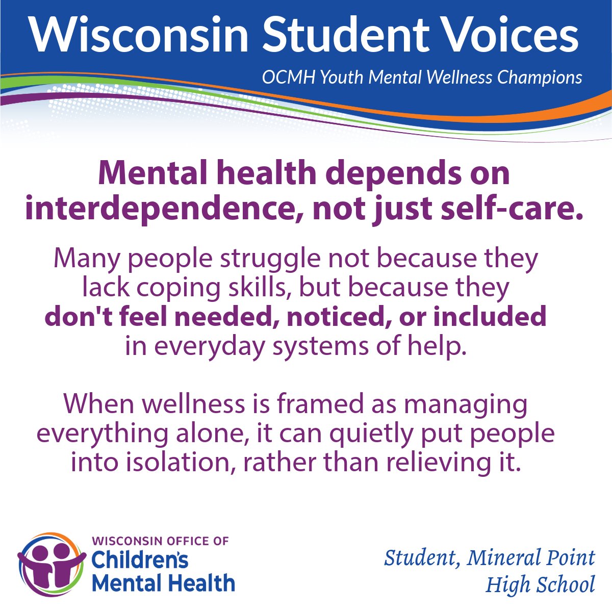 Wisconsin Office of Children's Mental Health -OCMH tweet media