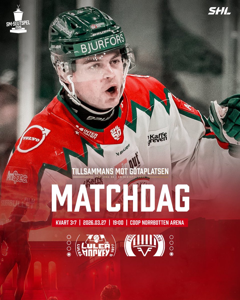 DUBBEL MATCHDAG!

Våra damer är piskade att vinna, 0-2-underläge i matcher och två matchbollar för Brynäs IF. Nedsläpp kl 18:00 i Monitor ERP Arena, matchen ser du på SDHL:s Youtube.

Herrarnas kvartsfinal mot Luleå tuffar vidare med match tre i Norrbotten. Nedsläpp kl 19:00!