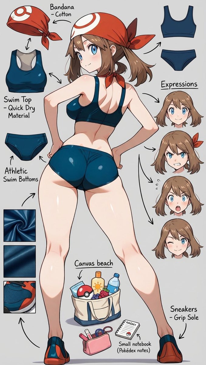 samidare_3355's tweet image. ハルカ（May）ちゃん➰＊

 #AIart  #ハルカ 
 #May  #Pokémon