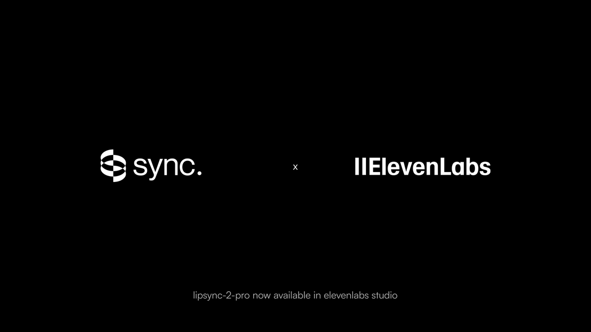 synclabs's tweet photo. in case you missed it

you can now use lipsync-2-pro inside elevenlabs studio

audio, dubbing, and lipsync all in one place

try it out today @ElevenLabs https://t.co/dtvJkb17po