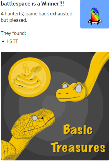 billbgo's tweet photo. Won a Basic Treasure in the Basic Discord Hunting with a @Voi_Net Basic Pixel Buddy 💯❗️  Visit the Basic Discord and try your luck at finding NFT's, Tokens and 🪙Basic Treasures🪙

🔗https://t.co/wS1Chf1jz0

#VoiGames @Belinda_algo @AlgoNFT_Quilt #Voiagers @Voi_Net https://t.co/X0P2nP8oTX
