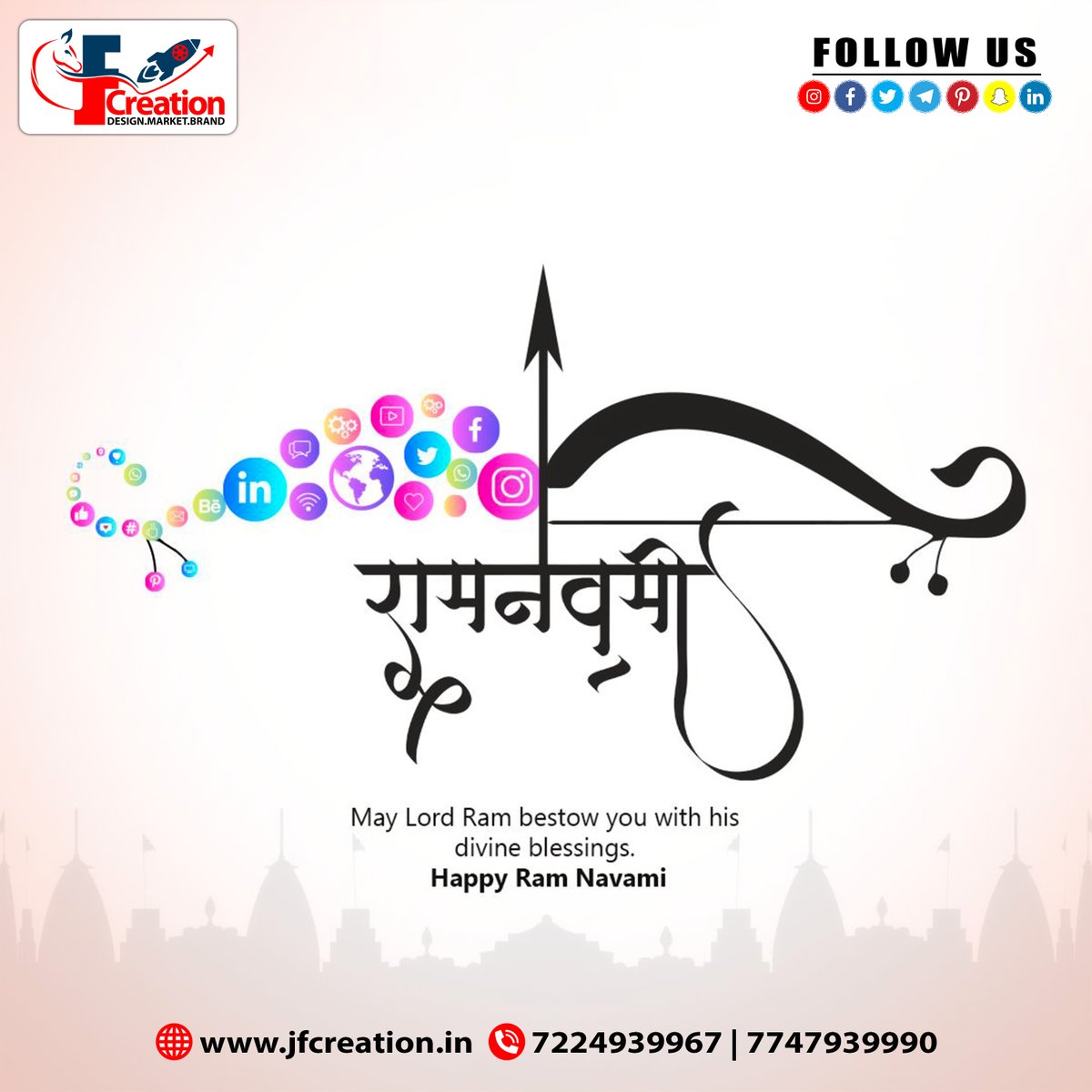 jf_creation's tweet photo. May Lord Ram bestow you with his divine blessings.
Happy Ram Navami

#jfcreation #JFC #jatfilmscreation #JF_Creation #ramnavami2025 #ramnavami #ramnavmi #happyramnavami #happyramnavami2026 #ramnavamifestival #graphicdesign #design #socialmediamarketing #digitalmarketing https://t.co/XRyDQOTIes