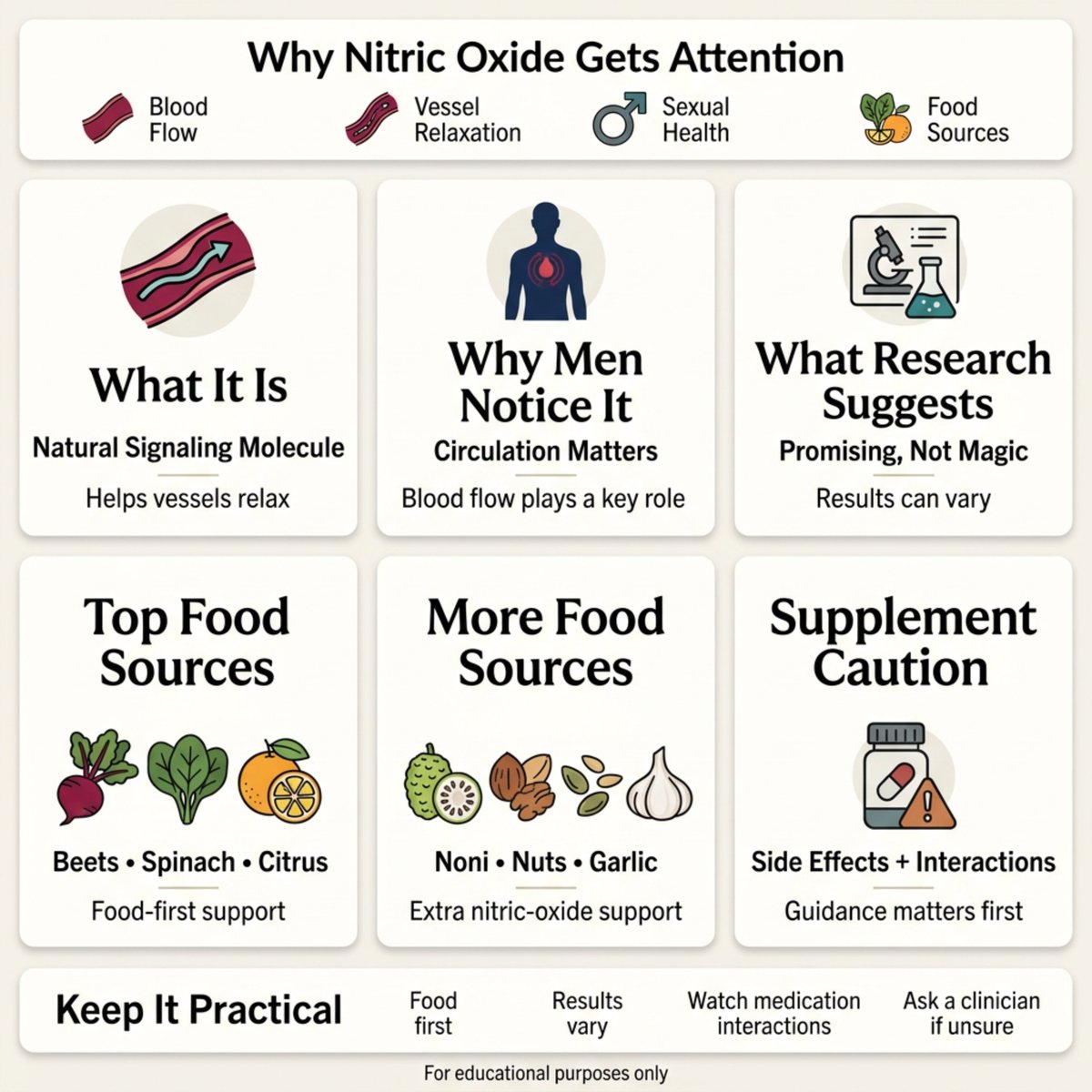 alinarthealth's tweet image. Blood flow, vessel relaxation, and practical food choices are a big part of why nitric oxide gets so much attention.

See the infographic, then watch the full video here:
 youtube.com/watch?v=_AED8o…

#NitricOxide #MensHealth #WellnessTips
