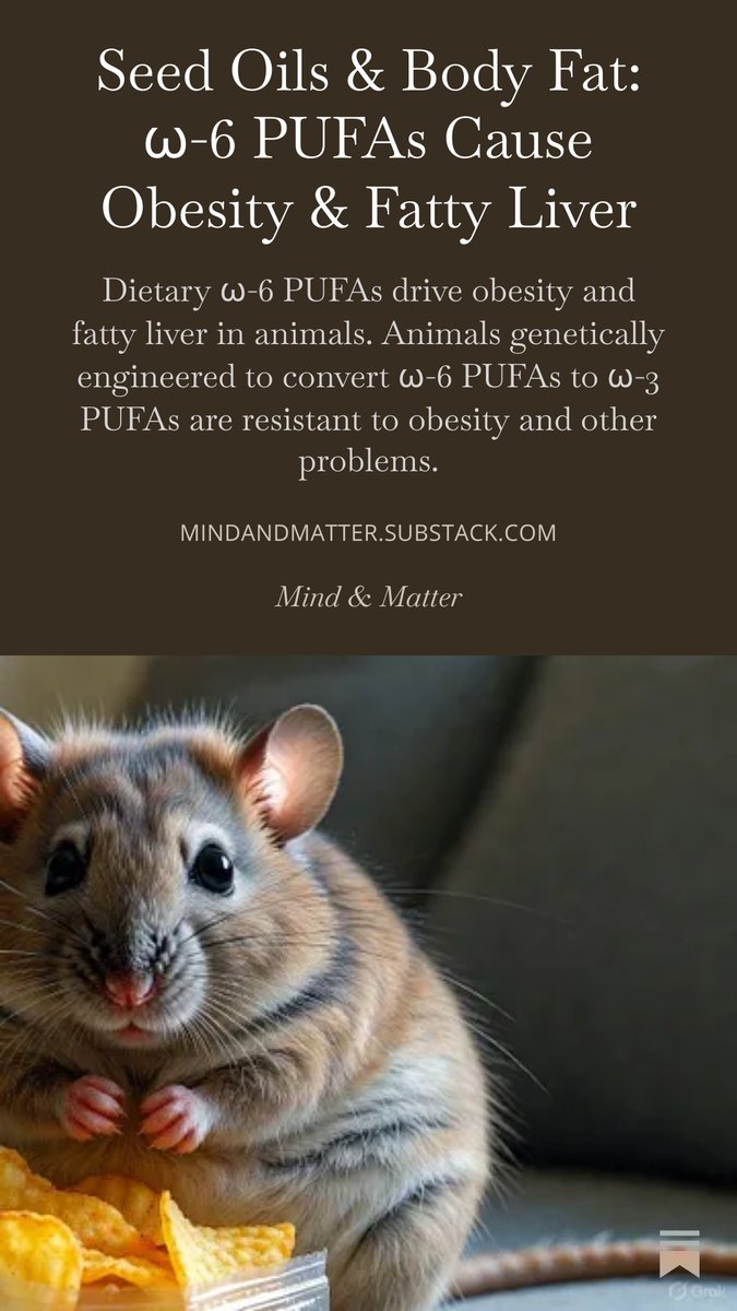 When animals are given isocaloric diets that vary in fat and sugar content, rodents on a high omega-6 PUFA diet gain more weight than those on an isocaloric diet with higher levels of saturated fat AND sugar.

The effect takes several weeks to clearly manifest. 

Among other
