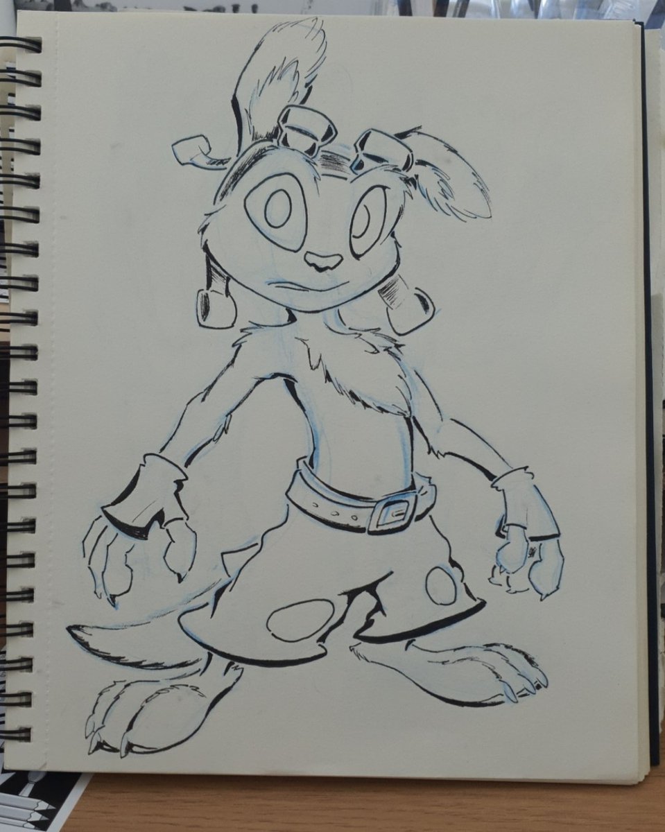 RayOne_Artworks's tweet photo. "Bravery comes in all sizes!"
Another trady, fully done in A4 paper, ink, and watercolours. ^^
Does anyone here remember this character?

#JakAndDaxter #Daxter #Ottsel #TraditionalArt https://t.co/fqWO9bPx43
