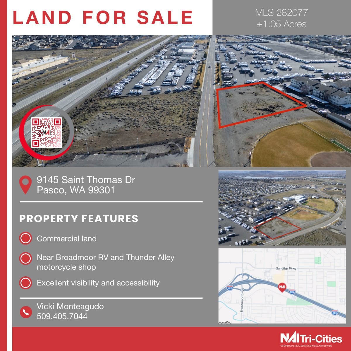 9145 Saint Thomas Dr Pasco, WA 99301

​#NAITCC #LandForSale #CommercialLand #TriCitiesWA #RetailDevelopment #NAIGlobal